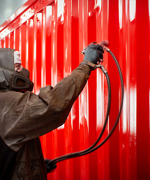 Container washing, blasting and painting repairs