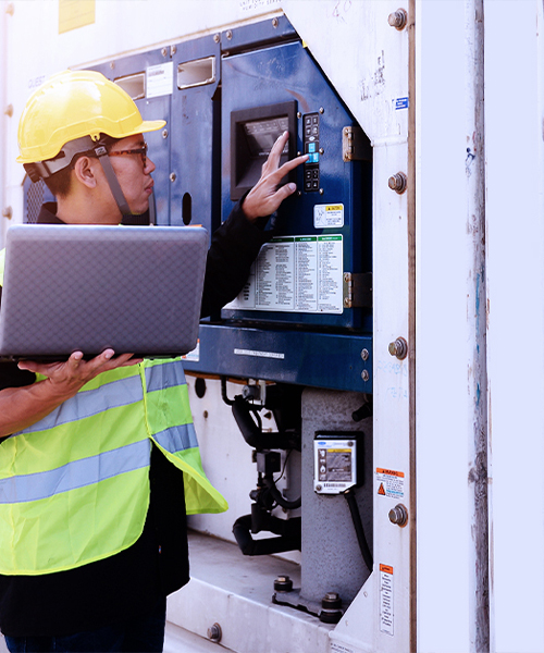 Reefer container maintenance and repairing